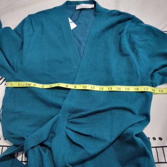 EXLURA Women's Knit Sweater Solid Long Sleeve Wrap Belted Maxi Dress Size S - Picture 9 of 13